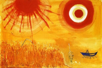  nachmittag - Ein Weizenfeld an einem Sommernachmittag Zeitgenosse Marc Chagall